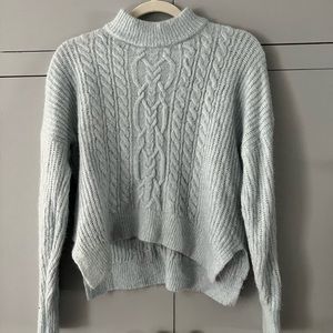 Cable Knit mock neck sweater